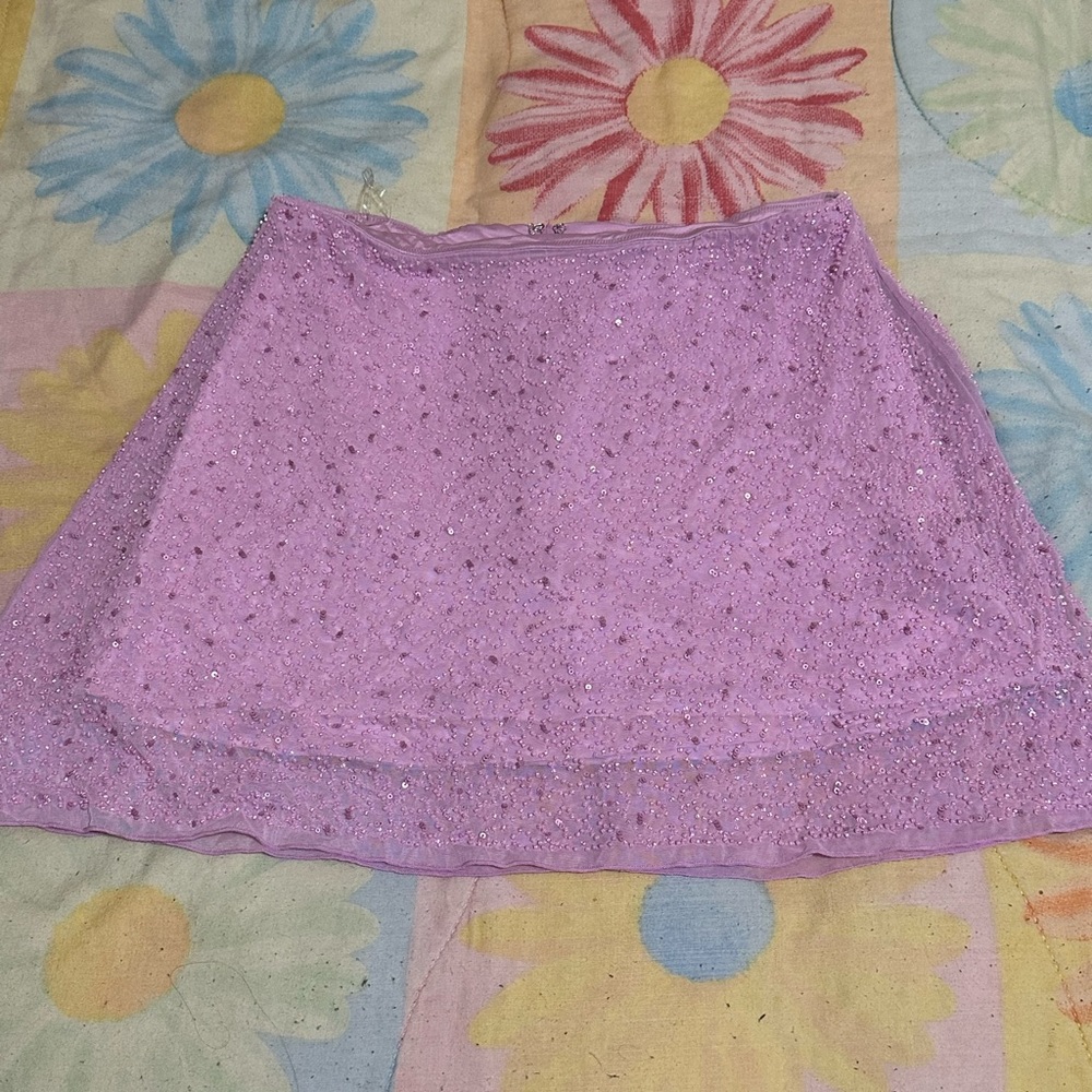 Oh Polly Embellished A-Line Mini Skirt in Pink NWT 🏷️